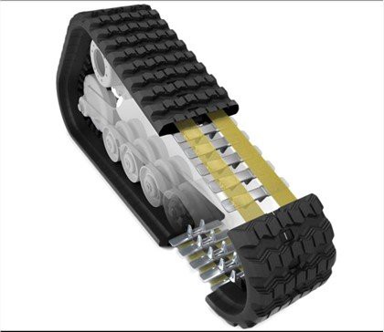 Pista de goma per a motos de neu